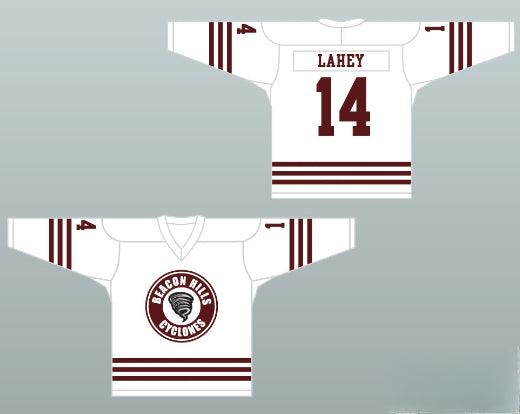 Custom Any Name Number Isaac Lahey 14 Beacon Hills Cyclones Hockey Jersey Teen Wolf TV Series Top Stitched S-6XL