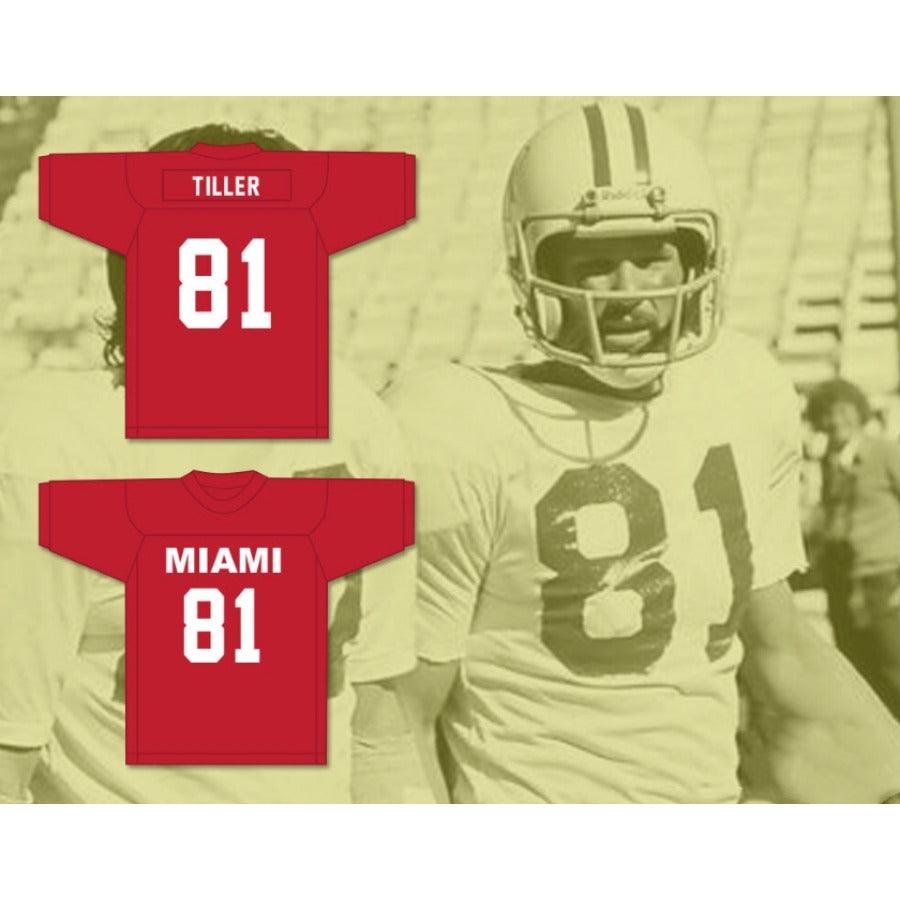 CUSTOM ANY Name Number MARVIN SHAKE TILLER 81 MIAMI Football Jersey Top Stitched S-6XL