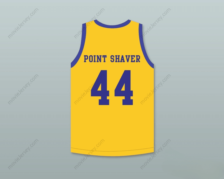 CUSTOM ANY Name Number ANTHONY C HALL TONY THE POINT SHAVER 44   YELLOW BASKETBALL JERSEY WITH BLUE CHIPS PATCH Top Stitched S-6XL