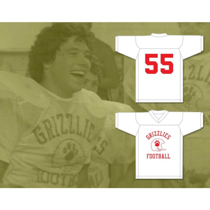 CUSTOM ANY Name Number B.J. CAINE 55 MINNVILLE HIGH SCHOOL GRIZZLIES Football Jersey Top Stitched S-6XL
