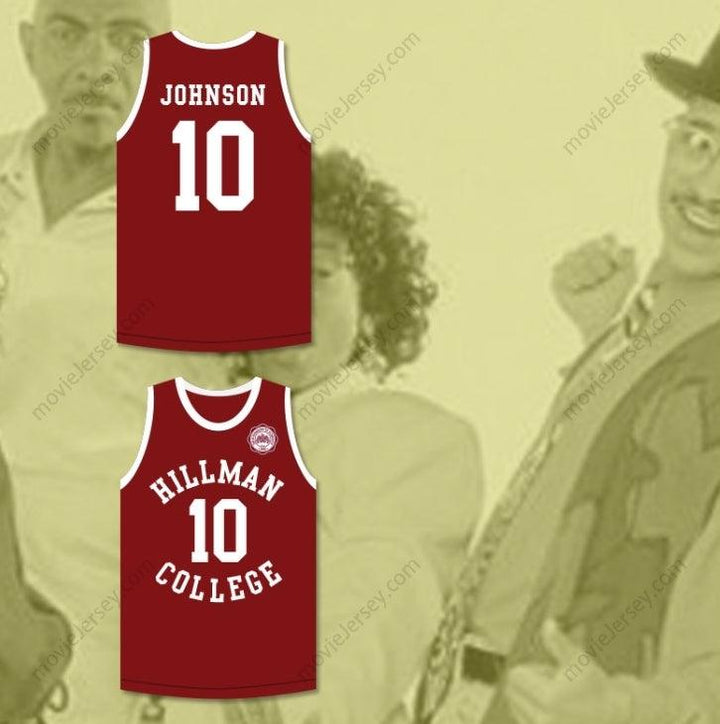 CUSTOM ANY Name Number RONALD 'RON' JOHNSON 10 HILLMAN COLLEGE MAROON BASKETBALL JERSEY WITH EAGLE PATCH Top Stitched S-6XL