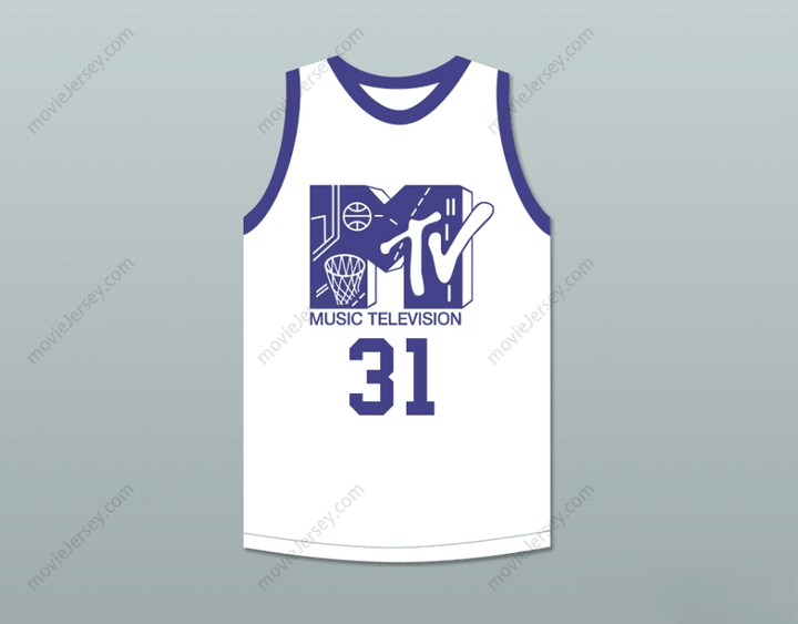 CUSTOM ANY Name Number KURT RAMBIS 31 BASKETBALL JERSEY FIRST ANNUAL ROCK N' JOCK B-BALL JAM 1991 Top Stitched S-6XL