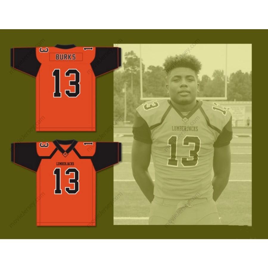CUSTOM ANY Name Number TREYLON BURKS 13 WARREN HIGH SCHOOL LUMBERJACKS Football Jersey Top Stitched S-6XL