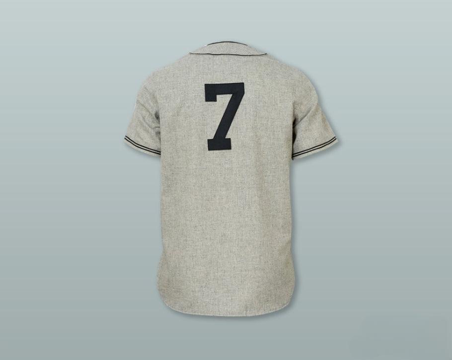 Custom Any Name Number  CRACKERS 7 GRAY BUTTON DOWN BASEBALL JERSEY Top Stitched S-6XL