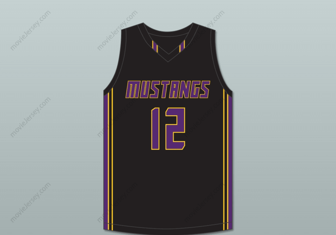 Custom Any Name Max Christie 12 Rolling Meadows High School Mustangs Black Basketball Jersey 2 Top Stitched S-6XL