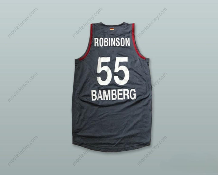 CUSTOM ANY Name Number DAWAN ROBINSON 55 BROSE BAMBERG GERMANY DARK GRAY BASKETBALL JERSEY Top Stitched S-6XL