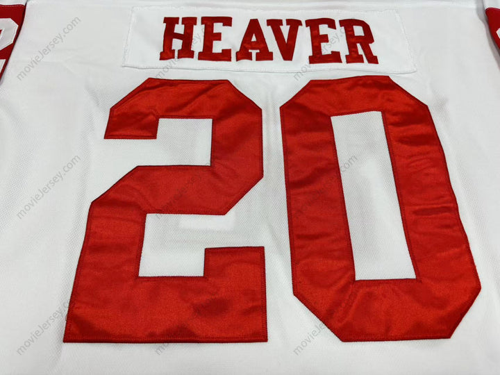Custom Any Name Number KEANU REEVES HEAVER 20 HAMILTON MUSTANGS HOCKEY JERSEY YOUNGBLOOD MOVIE Stitched Top Stitched S-6XL