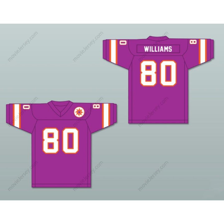 CUSTOM ANY Name Number 1974-75 WFL DAVE WILLIAMS 80 SOUTHERN CALIFORNIA SUN HOME FOOTBALL JERSEY Top Stitched S-6XL