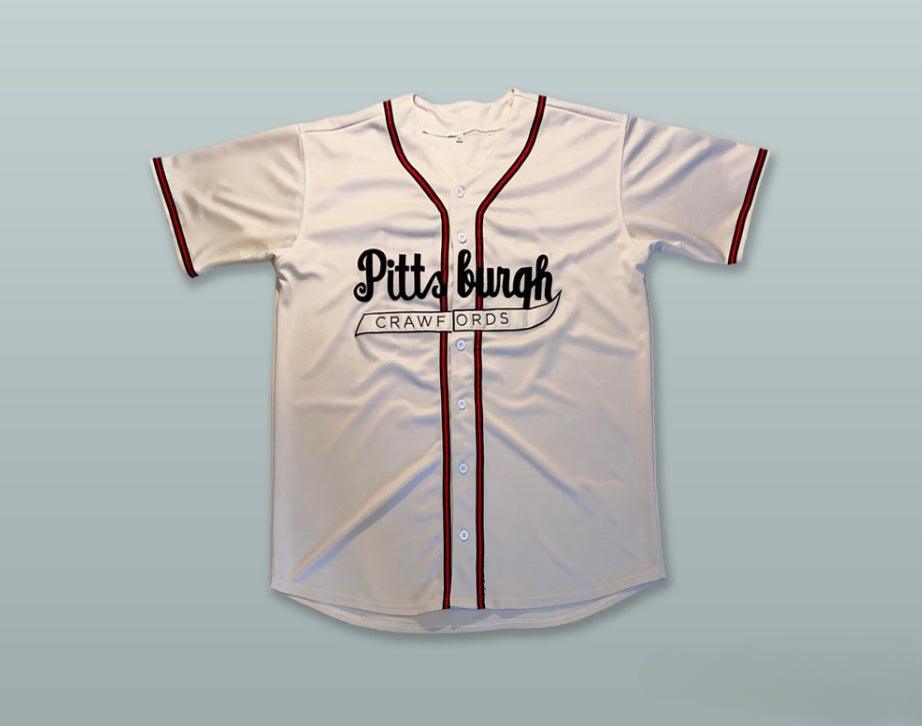 Custom Any Name Number  CRAWFORDS 20 NEGRO LEAGUE WHITE BUTTON DOWN BASEBALL JERSEY Top Stitched S-6XL