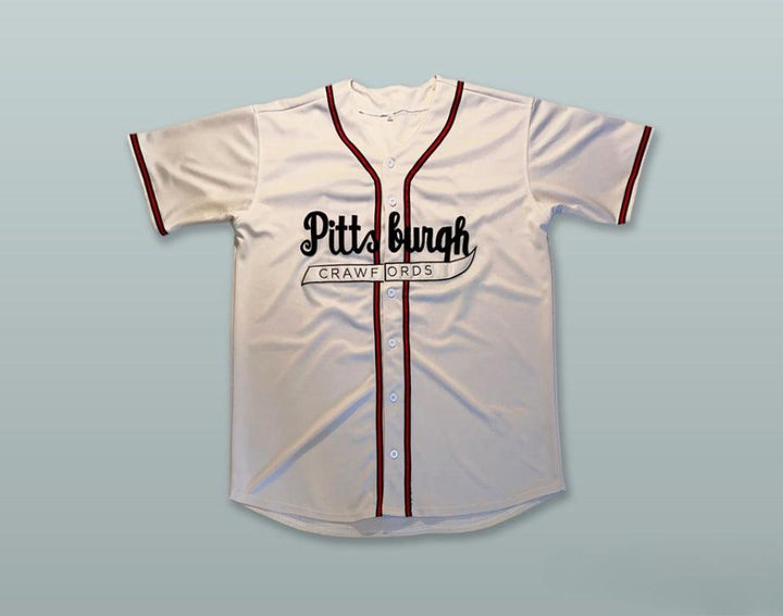 Custom Any Name Number  CRAWFORDS 20 NEGRO LEAGUE WHITE BUTTON DOWN BASEBALL JERSEY Top Stitched S-6XL