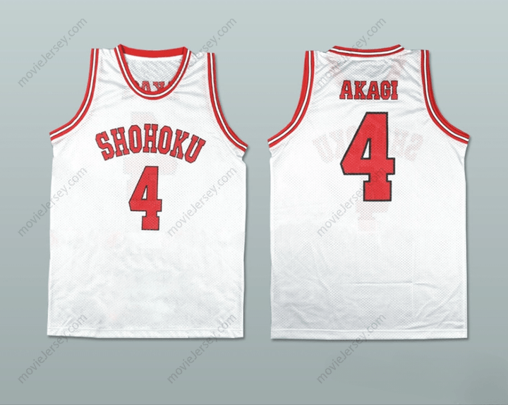 CUSTOM ANY Name Number SLAM DUNK SHOHOKU 4 TAKENORI AKAGI BASKETBALL JERSEY MANGA Top Stitched S-6XL