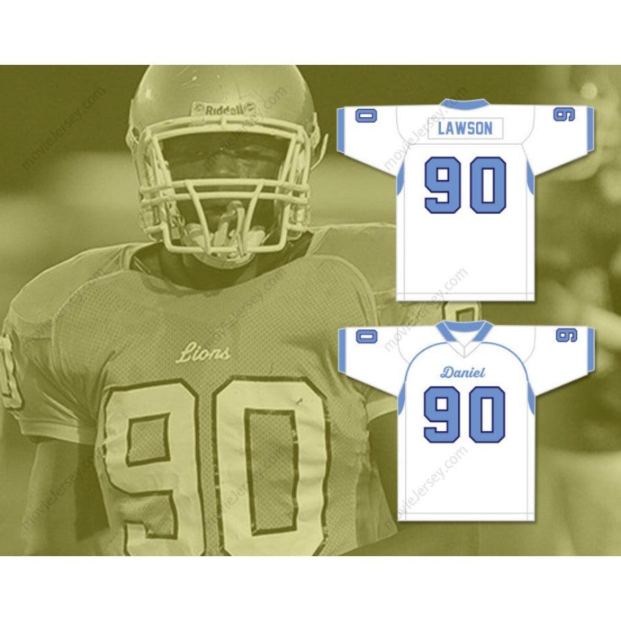 CUSTOM ANY Name Number SHAQ LAWSON 90 D. W. DANIEL HIGH SCHOOL LIONS Football Jersey Top Stitched S-6XL