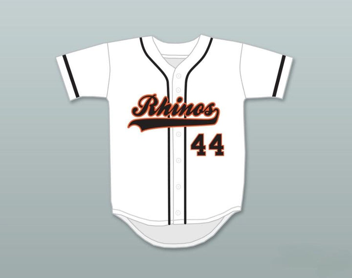 Custom Any Name Number GARCIA 44 RHINOS WHITE BASEBALL JERSEY KEY & PEELE SLAP ASS Top Stitched S-6XL