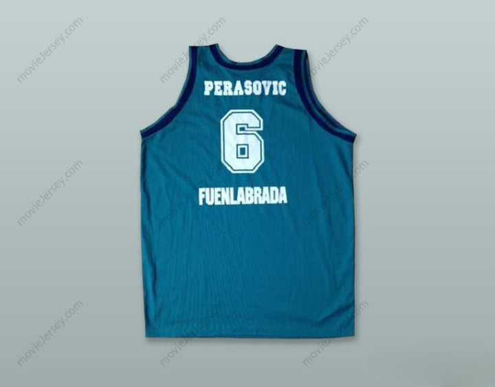 CUSTOM ANY Name Number VELIMIR PERASOVIC 6 BALONCESTO FUENLABRADA TEAL BASKETBALL JERSEY Top Stitched S-6XL