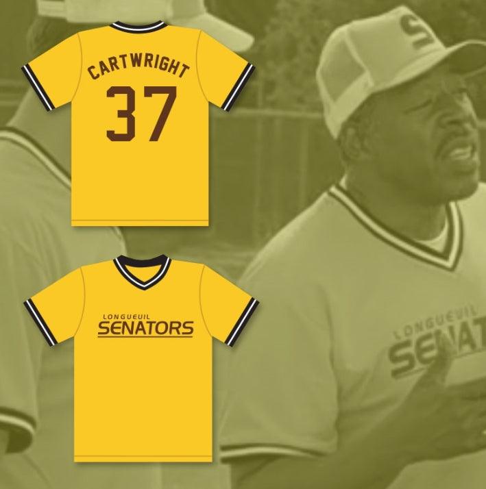Custom Any Name Number JOE CARTWRIGHT 37 LONGUEUIL SENATORS BEER LEAGUE BASEBALL JERSEY SPACEMAN Top Stitched S-6XL