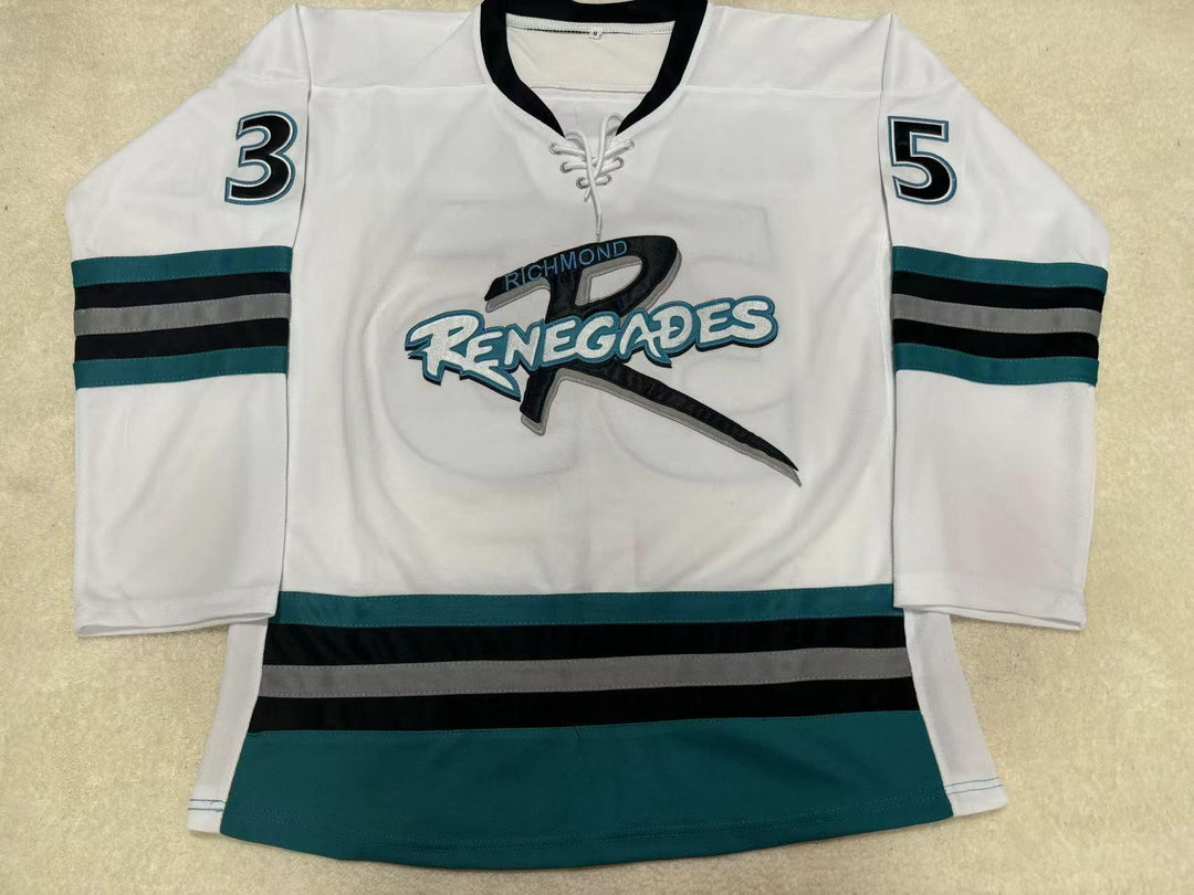 Custom Any Name Number MARC MAGLIARDITI 35 RICHMOND RENEGADES WHITE HOCKEY JERSEY Top Stitched S-6XL