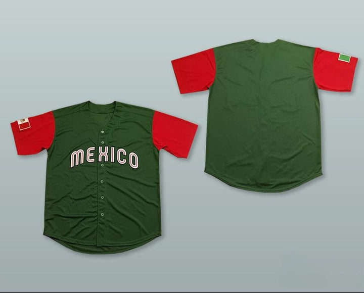 Custom Any Name Number MEXICO GREEN BASEBALL JERSEY Top Stitched S-6XL