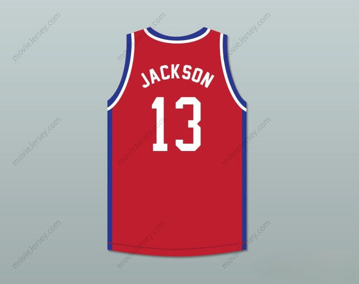 CUSTOM ANY Name Number MARK JACKSON 13 LARRY'S GAME RED BASKETBALL JERSEY 1988 CHARITY EVENT Top Stitched S-6XL
