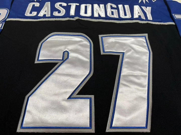 Custom Any Name Number ERIC CASTONGUAY 27 LEWISTON MAINEIACS BLACK HOCKEY JERSEY Stitched Top Stitched S-6XL