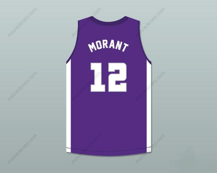 CUSTOM ANY Name Number JA MORANT 12 CRESTWOOD HIGH SCHOOL KNIGHTS PURPLE BASKETBALL JERSEY Top Stitched S-6XL