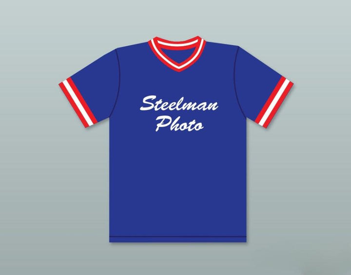 Custom Any Name Number MIKE TROUT 27 STEELMAN PHOTO LITTLE LEAGUE BLUE BASEBALL JERSEY 1 Top Stitched S-6XL