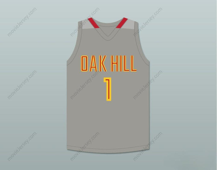 CUSTOM ANY Name Number HARRY GILES 1 OAK HILL ACADEMY GRAY BASKETBALL JERSEY Top Stitched S-6XL