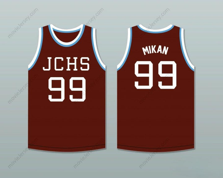 CUSTOM ANY Name Number GEORGE MIKAN 99 JOLIET CATHOLIC HIGH SCHOOL HILLTOPPERS BROWN BASKETBALL JERSEY 2 Top Stitched S-6XL