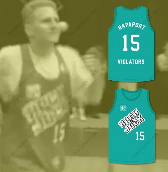 CUSTOM ANY Name Number MICHAEL RAPAPORT 15 VIOLATORS BASKETBALL JERSEY 3RD ANNUAL ROCK N' JOCK B-BALL JAM 1993 Top Stitched S-6XL