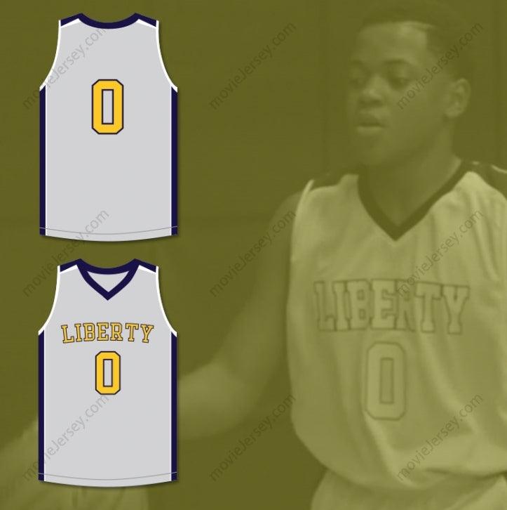 CUSTOM ANY Name Number TERRON FORTE 0 LIBERTY HIGH SCHOOL LIGHT GRAY BASKETBALL JERSEY AMATEUR Top Stitched S-6XL