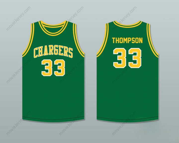 CUSTOM ANY Name Number DAVID THOMPSON 33 CREST HIGH SCHOOL CHARGERS GREEN BASKETBALL JERSEY 2 Top Stitched S-6XL
