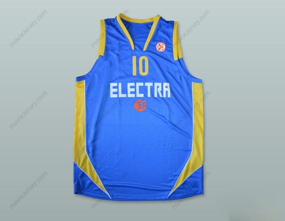 CUSTOM ANY Name Number TAL BURSTEIN 10 MACCABI TEL AVIV ISRAEL BASKETBALL JERSEY Top Stitched S-6XL
