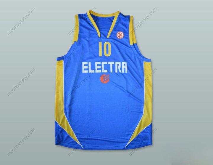 CUSTOM ANY Name Number TAL BURSTEIN 10 MACCABI TEL AVIV ISRAEL BASKETBALL JERSEY Top Stitched S-6XL