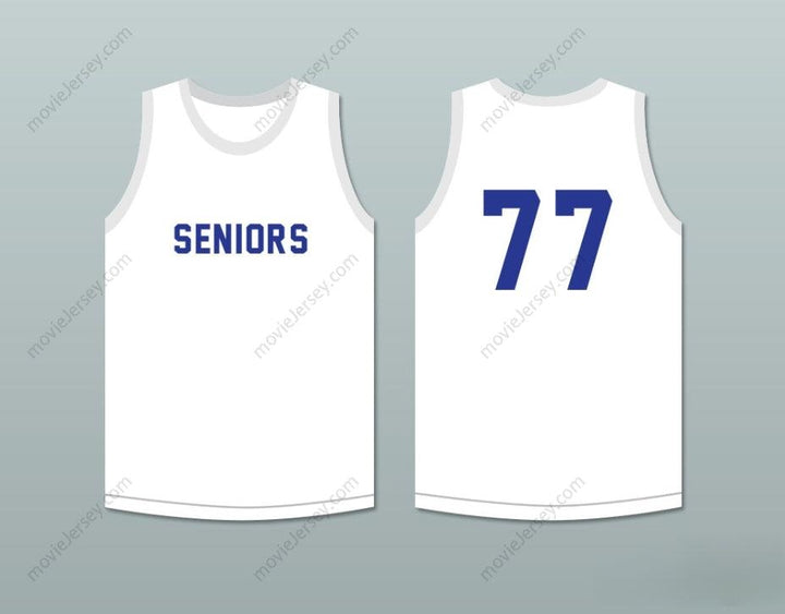 CUSTOM ANY Name Number SENIORS 77 WHITE BASKETBALL JERSEY Top Stitched S-6XL