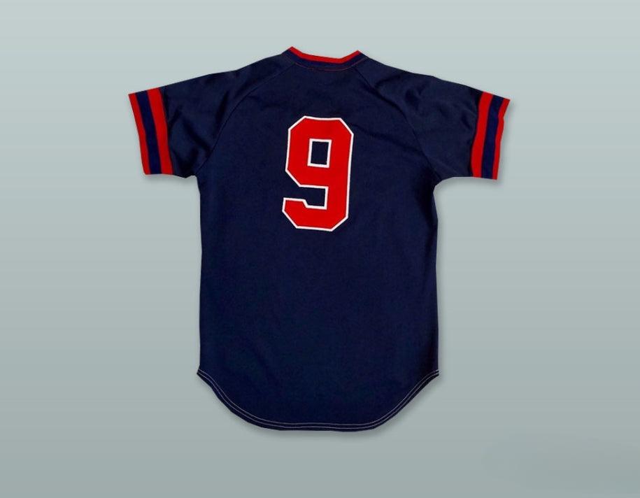 Custom Any Name Number TOLEDO MUD HENS 9 WHITE AND NAVY BLUE PULLOVER BASEBALL JERSEY Top Stitched S-6XL