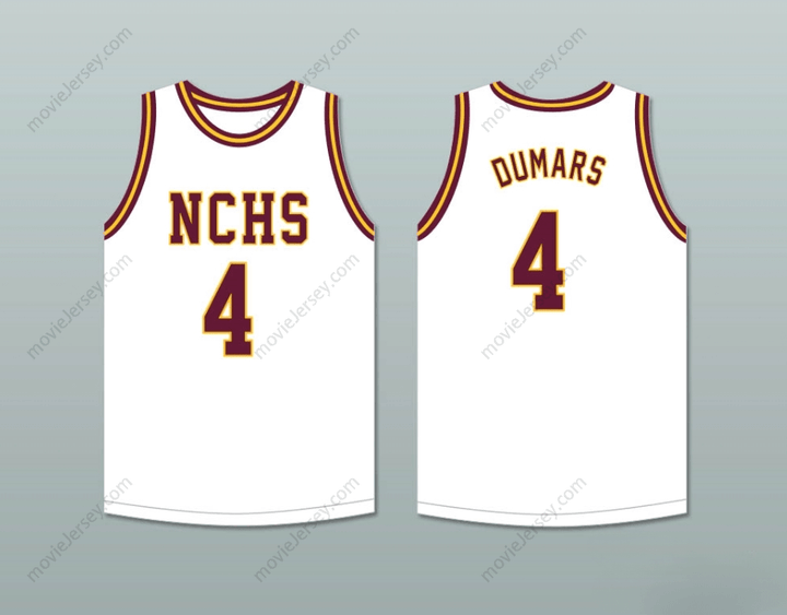 CUSTOM ANY Name Number JOE DUMARS 4  CENTRAL HIGH SCHOOL CHIEFS WHITE BASKETBALL JERSEY 2 Top Stitched S-6XL
