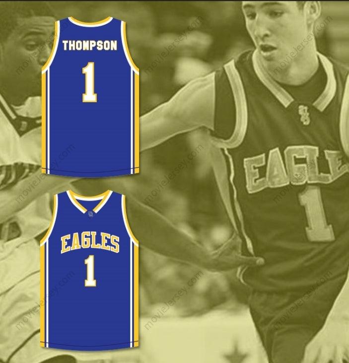 CUSTOM ANY Name Number KLAY THOMPSON 1 SANTA MARGARITA CATHOLIC HIGH SCHOOL  BLUE BASKETBALL JERSEY 2 Top Stitched S-6XL