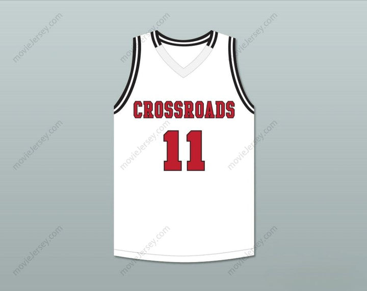 CUSTOM ANY Name Number SHAREEF O'NEAL 11 CROSSROADS SCHOOL ROADRUNNERS WHITE BASKETBALL JERSEY 1 Top Stitched S-6XL