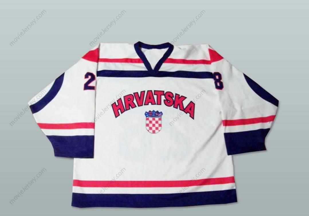 Custom Any Name Number Croatia National Team Hockey Jersey Stitched Top Stitched S-6XL