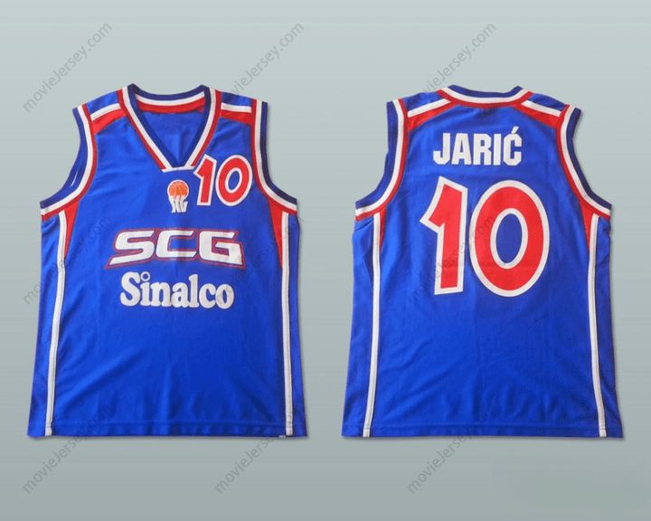 CUSTOM ANY Name Number MARKO JARIC 10 SERBIA AND MONTENEGRO BASKETBALL JERSEY STITCH SEWN Top Stitched S-6XL