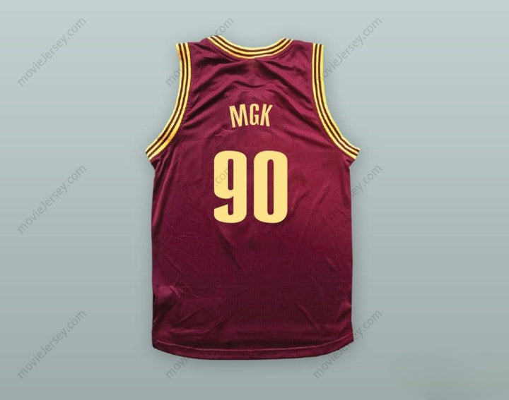 CUSTOM ANY Name Number MGK 90 MAROON BASKETBALL JERSEY Top Stitched S-6XL