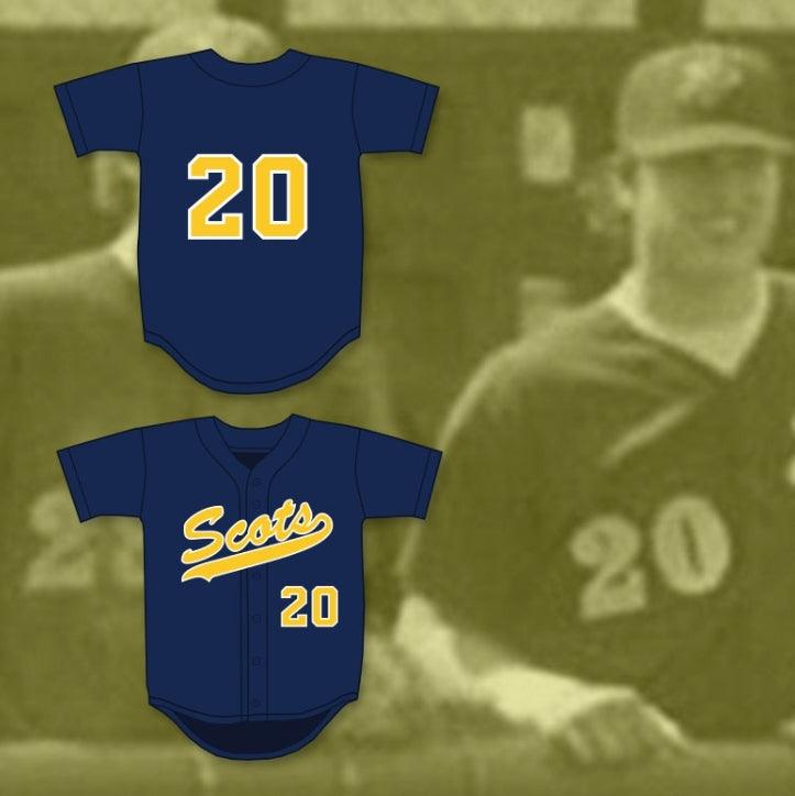 Custom Any Name Number MATTHEW STAFFORD 20 HIGHLAND PARK HIGH SCHOOL SCOTS NAVY BLUE BASEBALL JERSEY 1 Top Stitched S-6XL