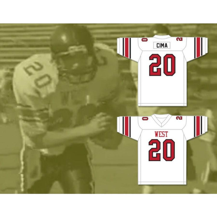 CUSTOM ANY Name Number GREG CIMA 20 WEST HIGH SCHOOL FOOTBALL JERSEY WINDRUNNER Top Stitched S-6XL