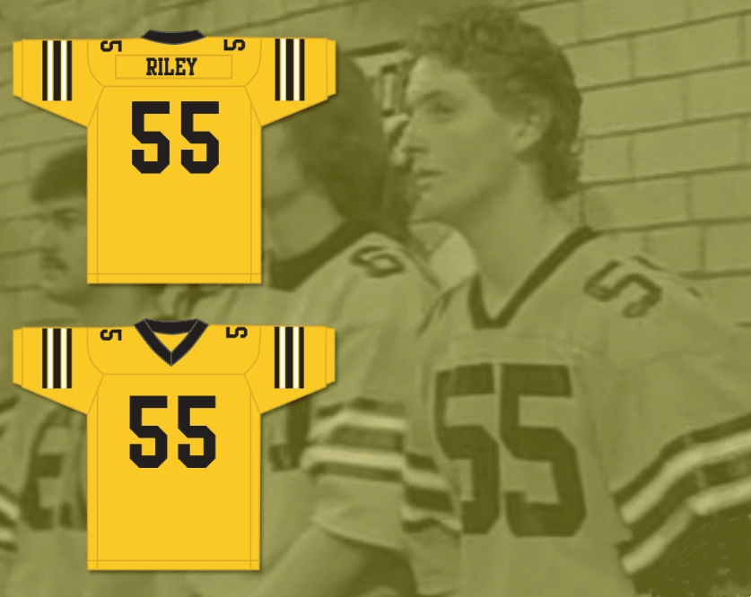 CUSTOM ANY Name Number BRIAN RILEY 55 AMPIPE HIGH SCHOOL BULLDOGS Football Jersey Top Stitched S-6XL