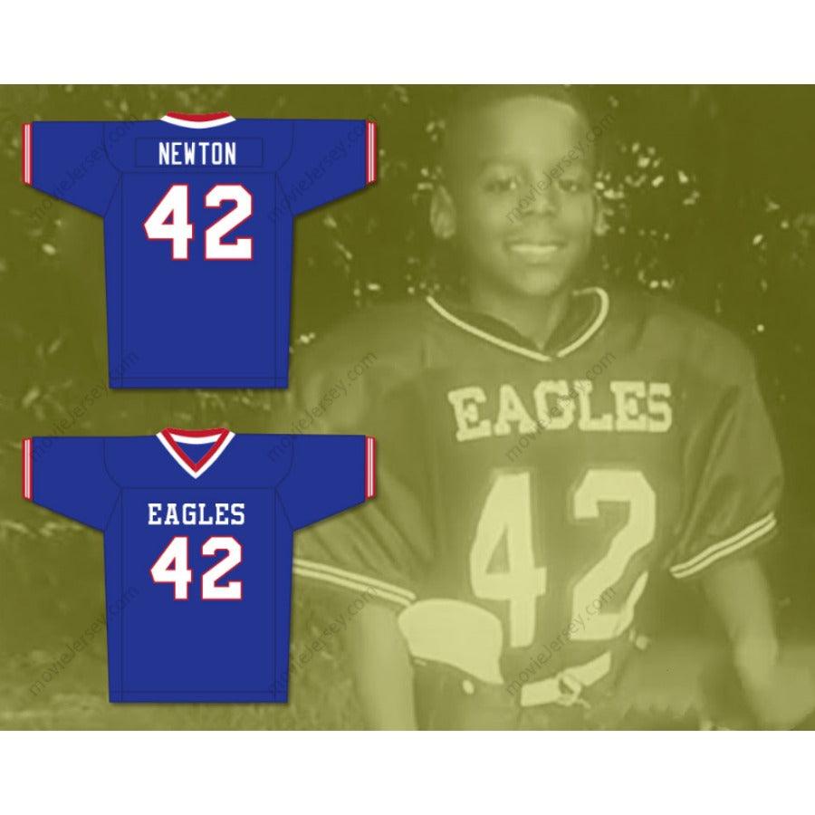 CUSTOM ANY Name Number CAM NEWTON 42  MIDDLE SCHOOL FOOTBALL JERSEY Top Stitched S-6XL