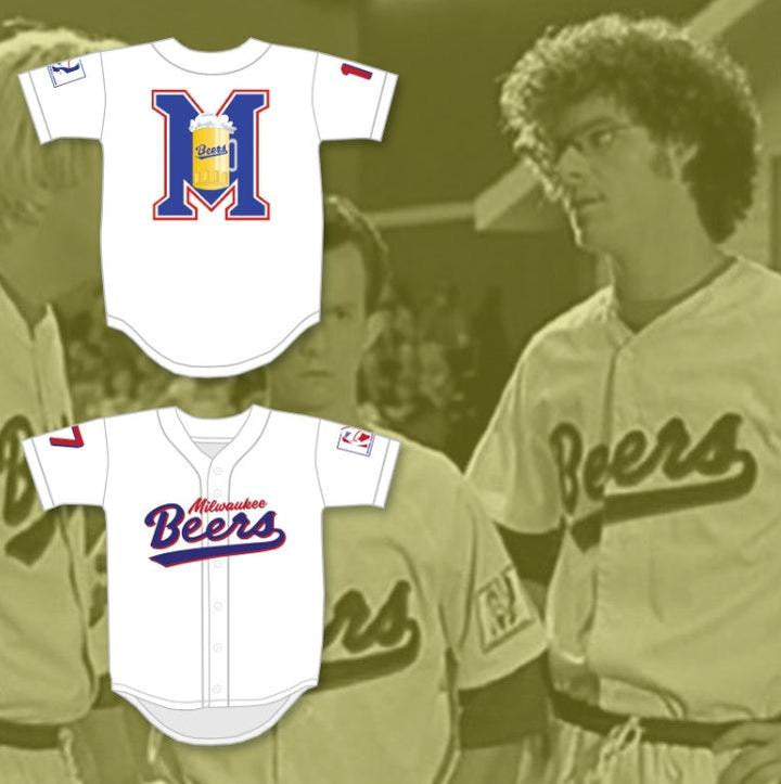 Custom Any Name Number DOUG REMER 17  BEERS LOGO DELUXE BASEKETBALL WHITE BASEBALL JERSEY Top Stitched S-6XL