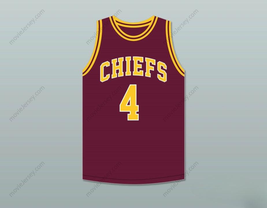 CUSTOM ANY Name Number JOE DUMARS 4  CENTRAL HIGH SCHOOL CHIEFS MAROON BASKETBALL JERSEY 1 Top Stitched S-6XL