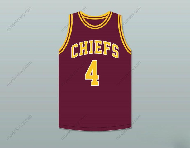 CUSTOM ANY Name Number JOE DUMARS 4  CENTRAL HIGH SCHOOL CHIEFS MAROON BASKETBALL JERSEY 1 Top Stitched S-6XL