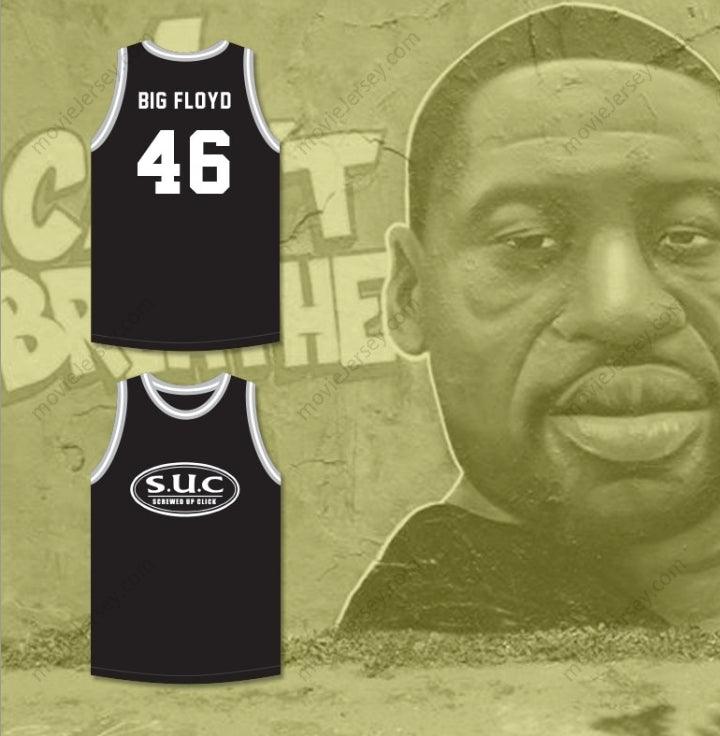 CUSTOM ANY Name Number GEORGE FLOYD BIG FLOYD 46 SUC SCREWED UP CLICK BASKETBALL JERSEY Top Stitched S-6XL