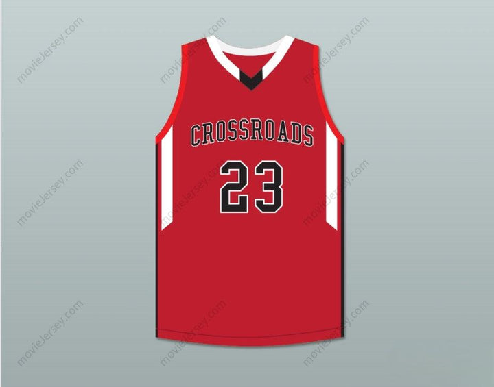 CUSTOM ANY Name Number SHAREEF O'NEAL 23 CROSSROADS SCHOOL ROADRUNNERS RED BASKETBALL JERSEY 2 Top Stitched S-6XL