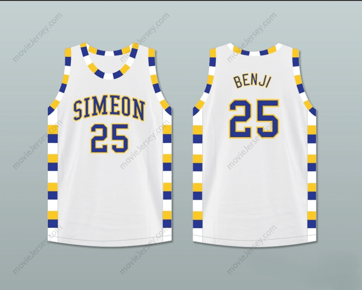 CUSTOM ANY Name Number BEN 'BENJI' WILSON 25 SIMEON CAREER ACADEMY WOLVERINES WHITE BASKETBALL JERSEY Top Stitched S-6XL